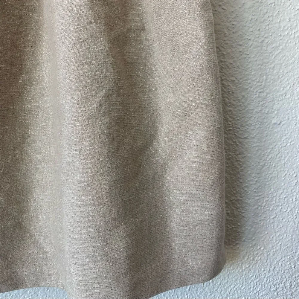 J. Crew Cream Silver Metallic Mini Skirt With Pockets